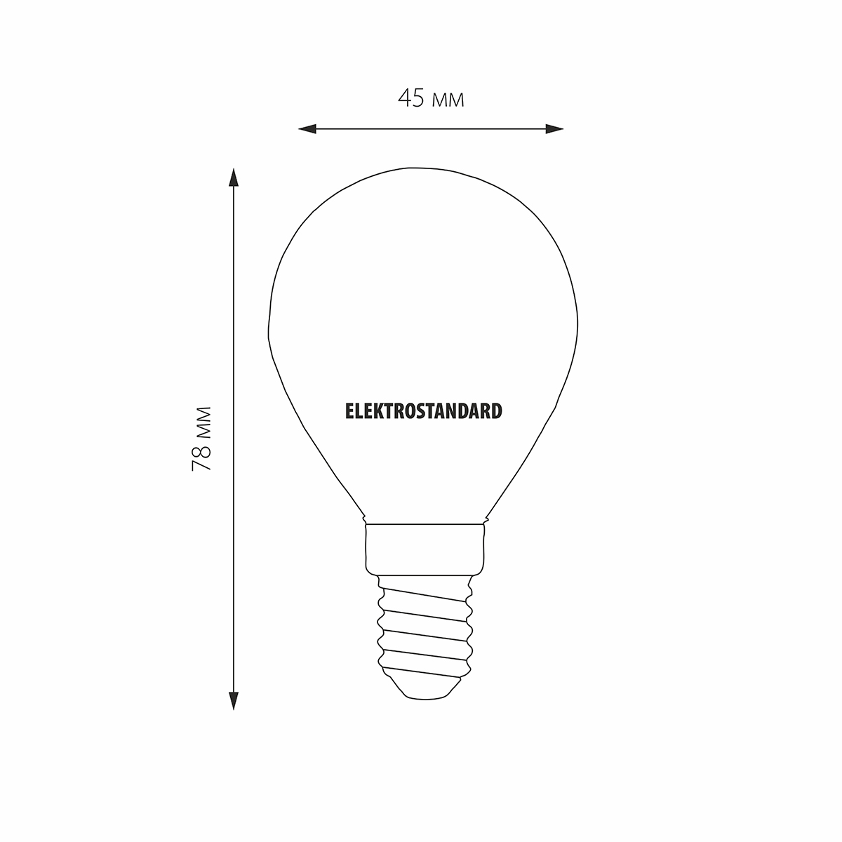 Лампа светодиодная филаментная Elektrostandard E14 6W 3300K матовая 4690389041389 в Санкт-Петербурге