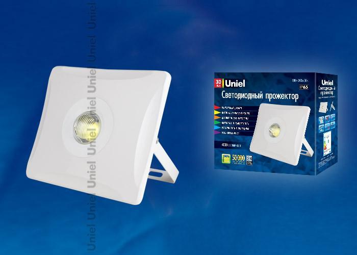 Прожектор светодиодный (UL-00001044) Uniel 30W 4000K ULF-F11-30W/NW IP65 180-240В White в Санкт-Петербурге