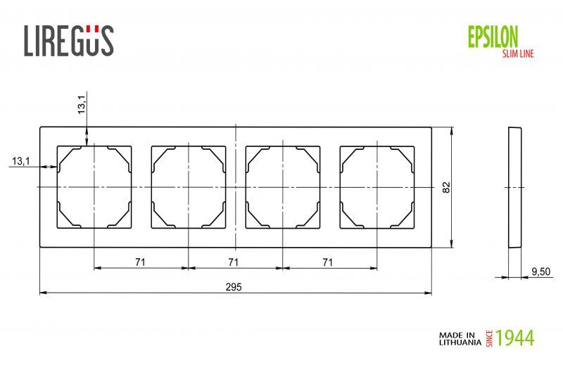 Рамка четырехместная Liregus Epsilon 28-1204 в Санкт-Петербурге