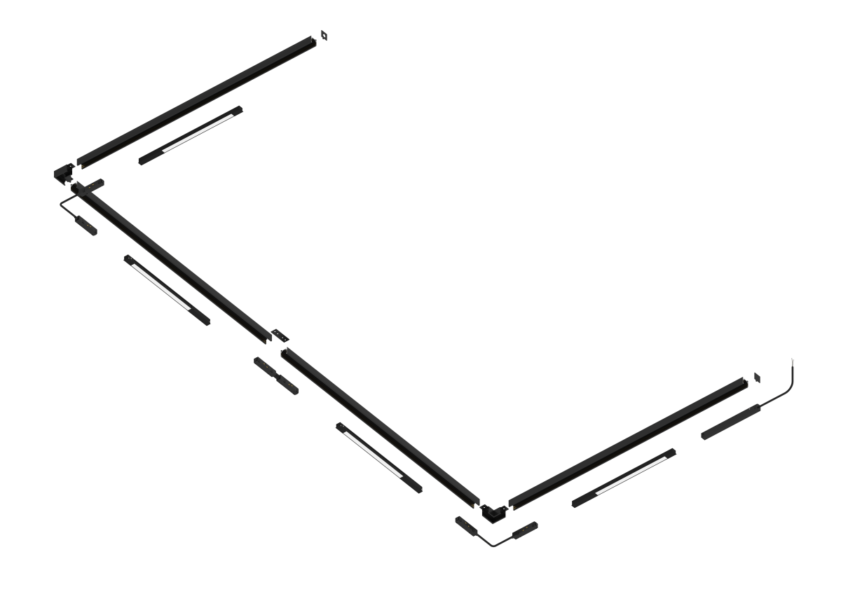Шинопровод магнитный накладной Crystal Lux CLT 0.114 01 L2000 BL в Санкт-Петербурге
