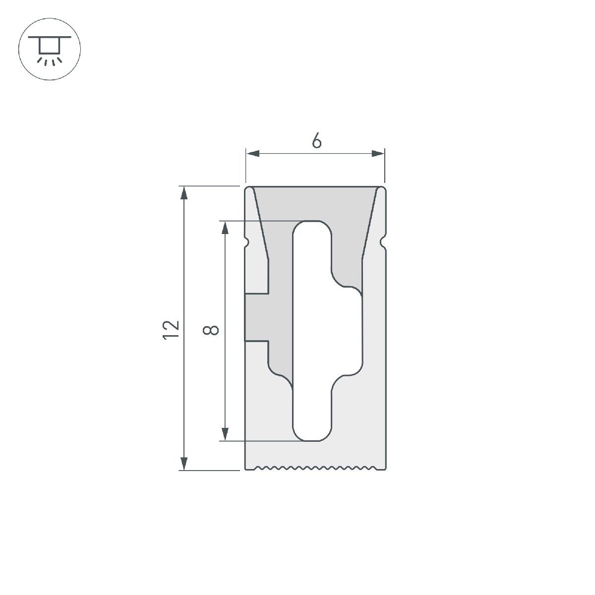 Силиконовый профиль Arlight WPH-FLEX-0612-SIDE-S8-10m WHITE 040825 в Санкт-Петербурге