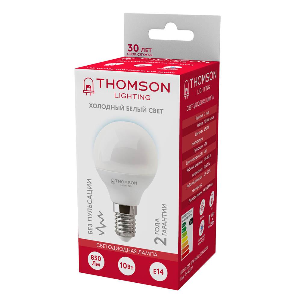 Лампа светодиодная Thomson E14 10W 6500K шар матовый TH-B2317 в Санкт-Петербурге