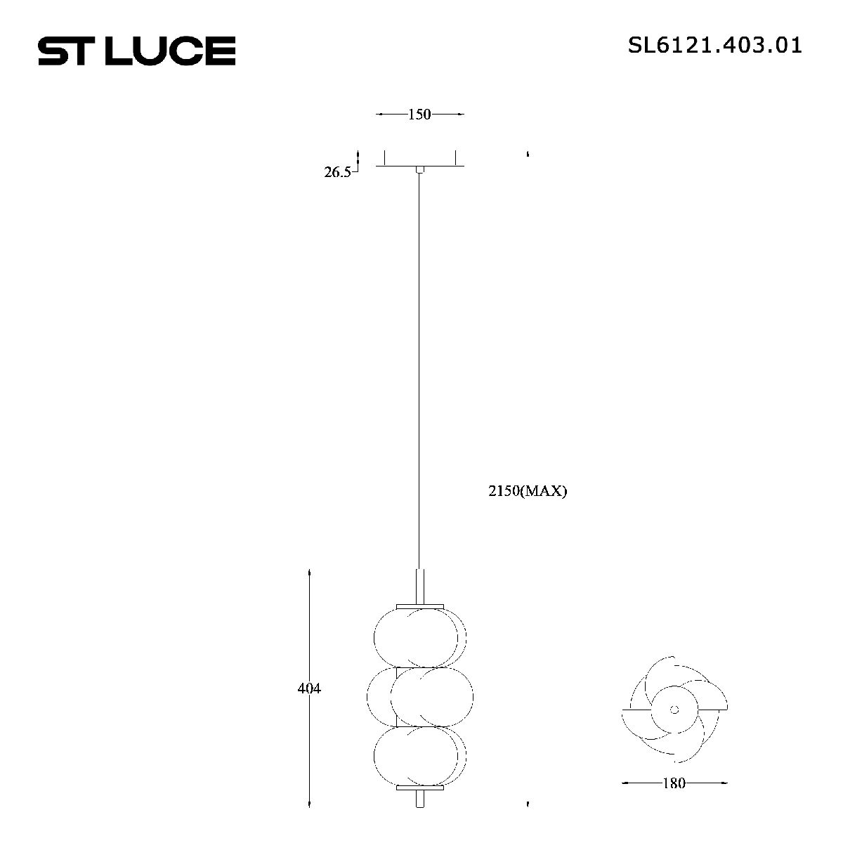 Подвесной светильник ST Luce Talisman SL6121.403.01 в Санкт-Петербурге