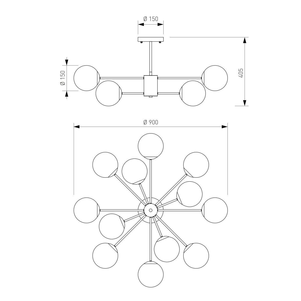Люстра на штанге Eurosvet Adaline 502002/12 латунь a072105 в #REGION_NAME_DECLINE_PP#