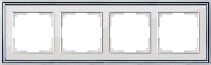 Рамка Werkel Palacio на 4 поста хром/белый WL17-Frame-04 4690389108129 в #REGION_NAME_DECLINE_PP#