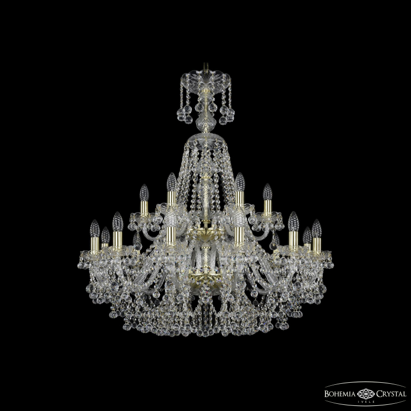 Подвесная люстра Bohemia Ivele Crystal 1409/12+6/300/XL-94/2d G в Санкт-Петербурге