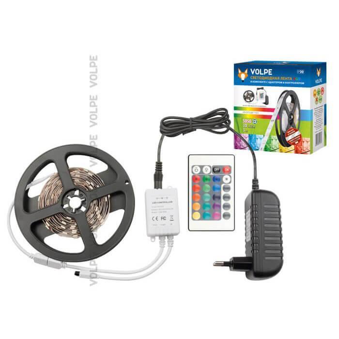 Светодиодная лента Volpe 5,4W/m 30LED/m 5050SMD RGB 3M ULS-Q211 5050-30LED/m-IP20-3M-RGB RRP24C24 10775 в Санкт-Петербурге