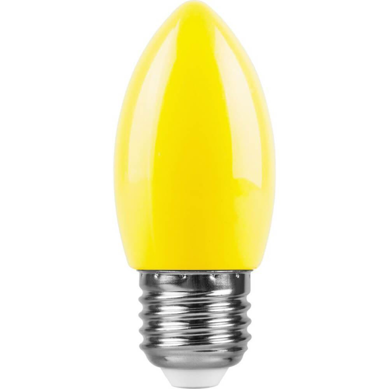 Лампа светодиодная Feron E27 1W желтый Свеча Матовая LB-376 25927 в Санкт-Петербурге