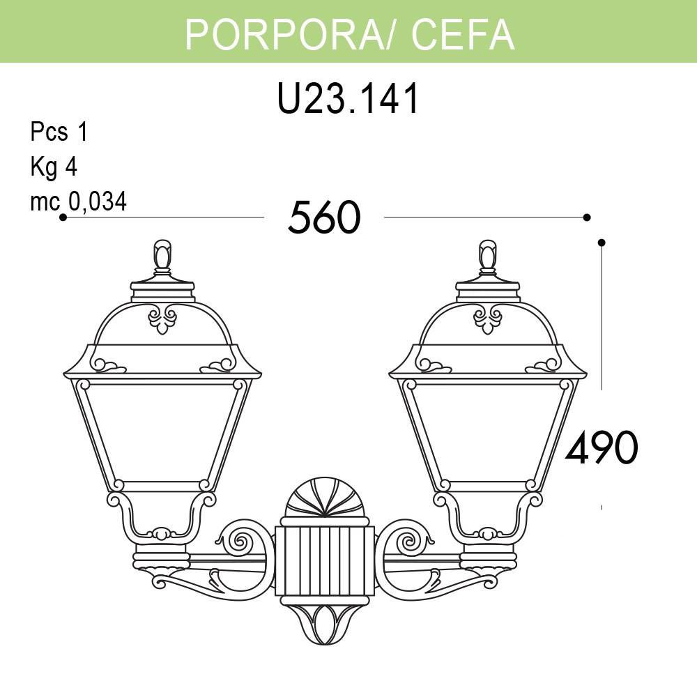 Уличный настенный светильник Fumagalli Porpora/Cefa U23.141.000.BYF1R в Санкт-Петербурге