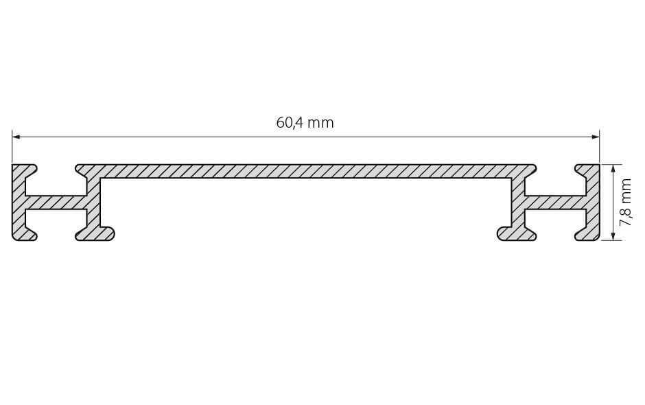 Профиль-держатель Arlight PHS-3X-BASE-H7.8-2000 ANOD 019870 в Санкт-Петербурге