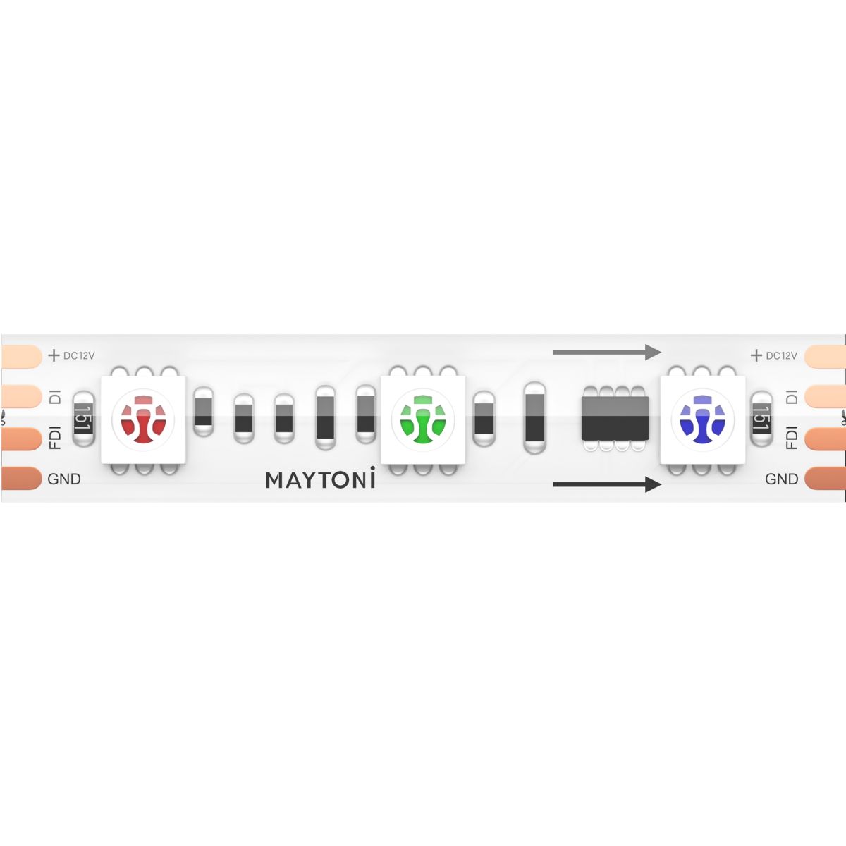 Светодиодная лента Maytoni Led Strip 12В 5050 14,4Вт/м RGB 5м IP67 201244 в Санкт-Петербурге