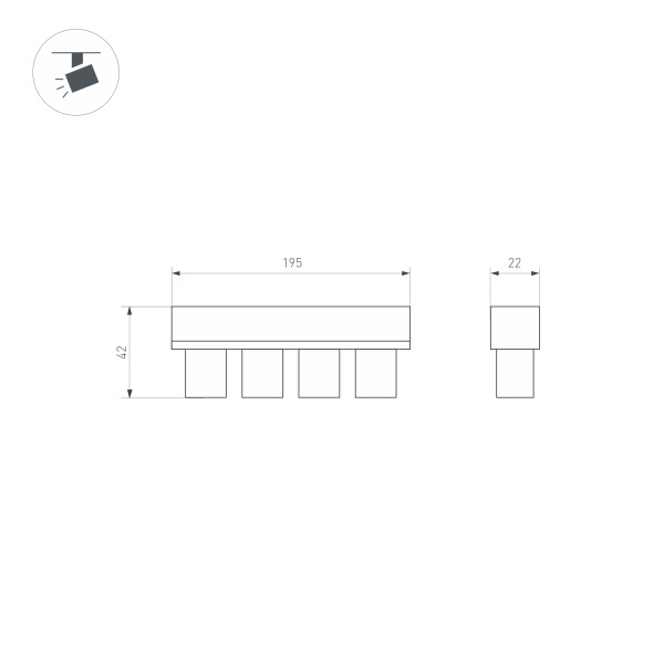Трековый светильник Arlight Mag-Orient-Krater-L195-12W Day4000 035580 в Санкт-Петербурге