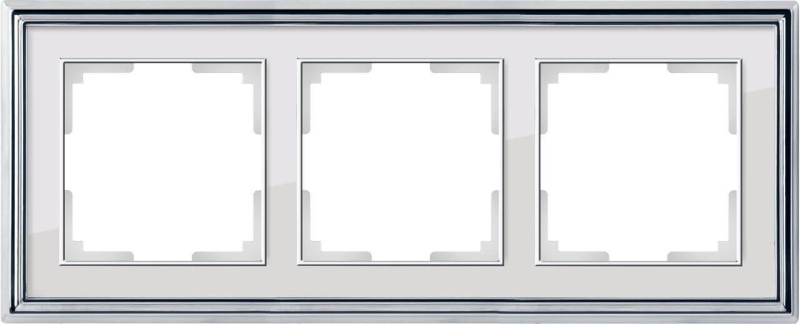 Рамка Werkel Palacio на 3 поста хром/белый WL17-Frame-03 4690389108112 в #REGION_NAME_DECLINE_PP#