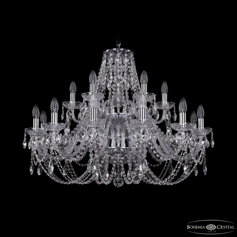 Подвесная люстра Bohemia Ivele Crystal 1406/12+6/300/2d Ni в Санкт-Петербурге