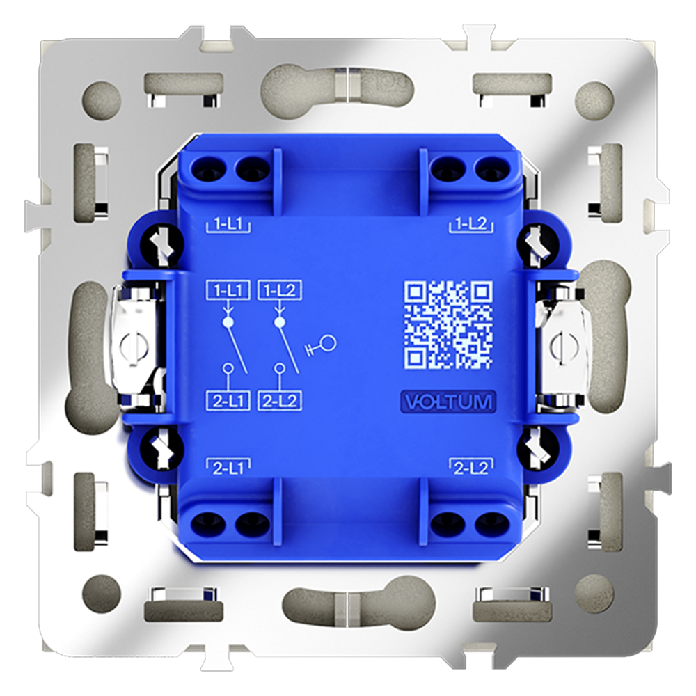 Выключатель двухклавишный Voltum S70 VLS020105 в Санкт-Петербурге