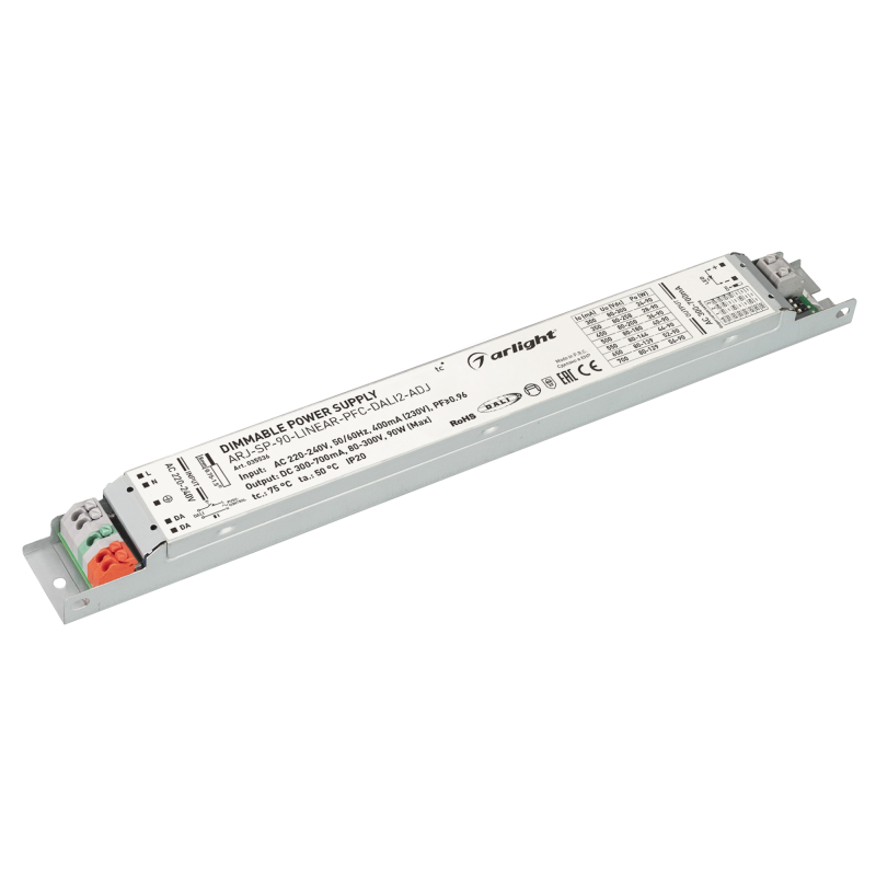 Блок питания Arlight ARJ-SP-90-Linear-PFC-DALI2-ADJ (90W, 80-300V, 0.3-0.7A) 035536 в Санкт-Петербурге