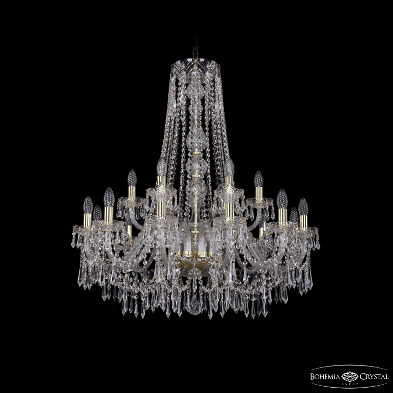 Подвесная люстра Bohemia Ivele Crystal 1403/12+6/300/h-95 G в Санкт-Петербурге
