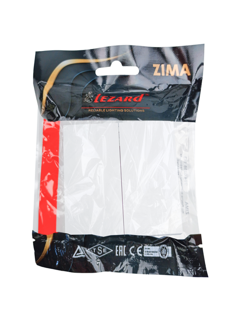 Выключатель 2-ой белый безвинтовой зажим/клемма Lezard Zima 704-0288-101QC в Санкт-Петербурге