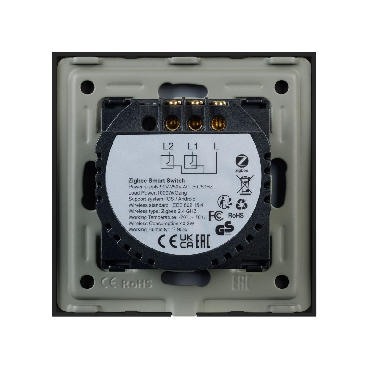 Выключатель сенсорный Arlight SWT-OMALI-S02-ZB-BK (250V, 10A, Zigbee) 050040 в Санкт-Петербурге