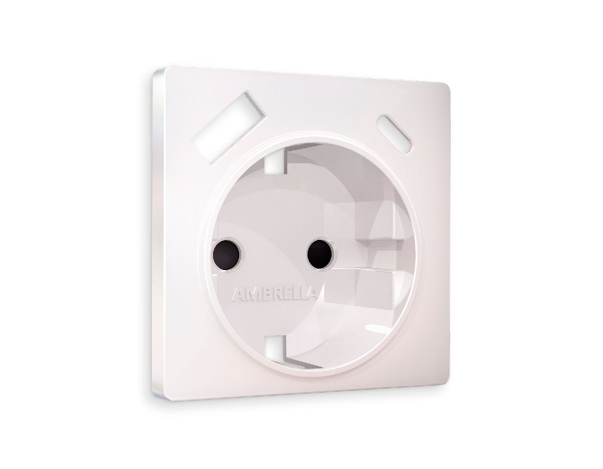 Лицевая панель для розетки с/з со шторками 2USB A+C Ambrella Volt Alfa AP2100 в Санкт-Петербурге
