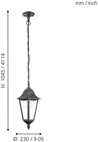 Уличный подвесной светильник Eglo Navedo 93455 в Санкт-Петербурге