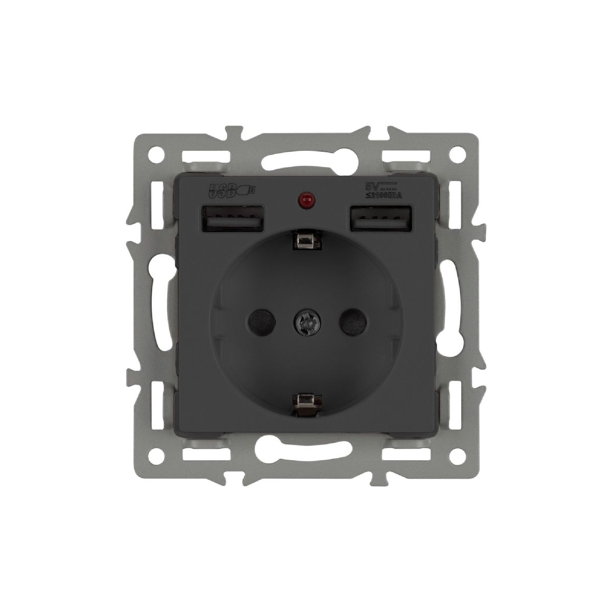 Механизм розетки с USB зарядкой Arlight SCT-MUAA-PL-BK (250V, 16A) 043734 в Санкт-Петербурге