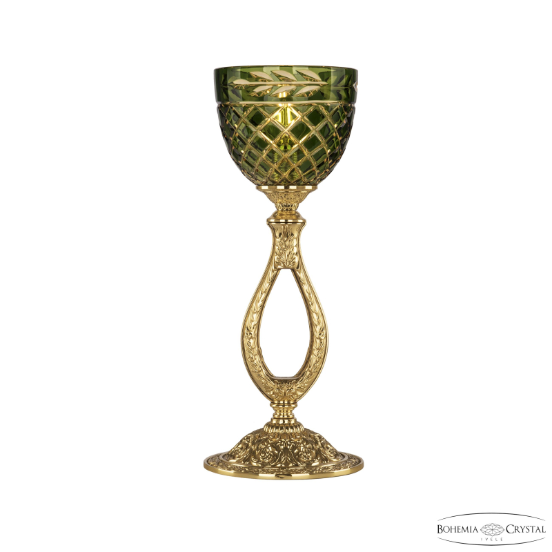 Настольная лампа Bohemia Ivele Crystal Florence 71300L/15 G P1 Amber-Green/H-1J в Санкт-Петербурге
