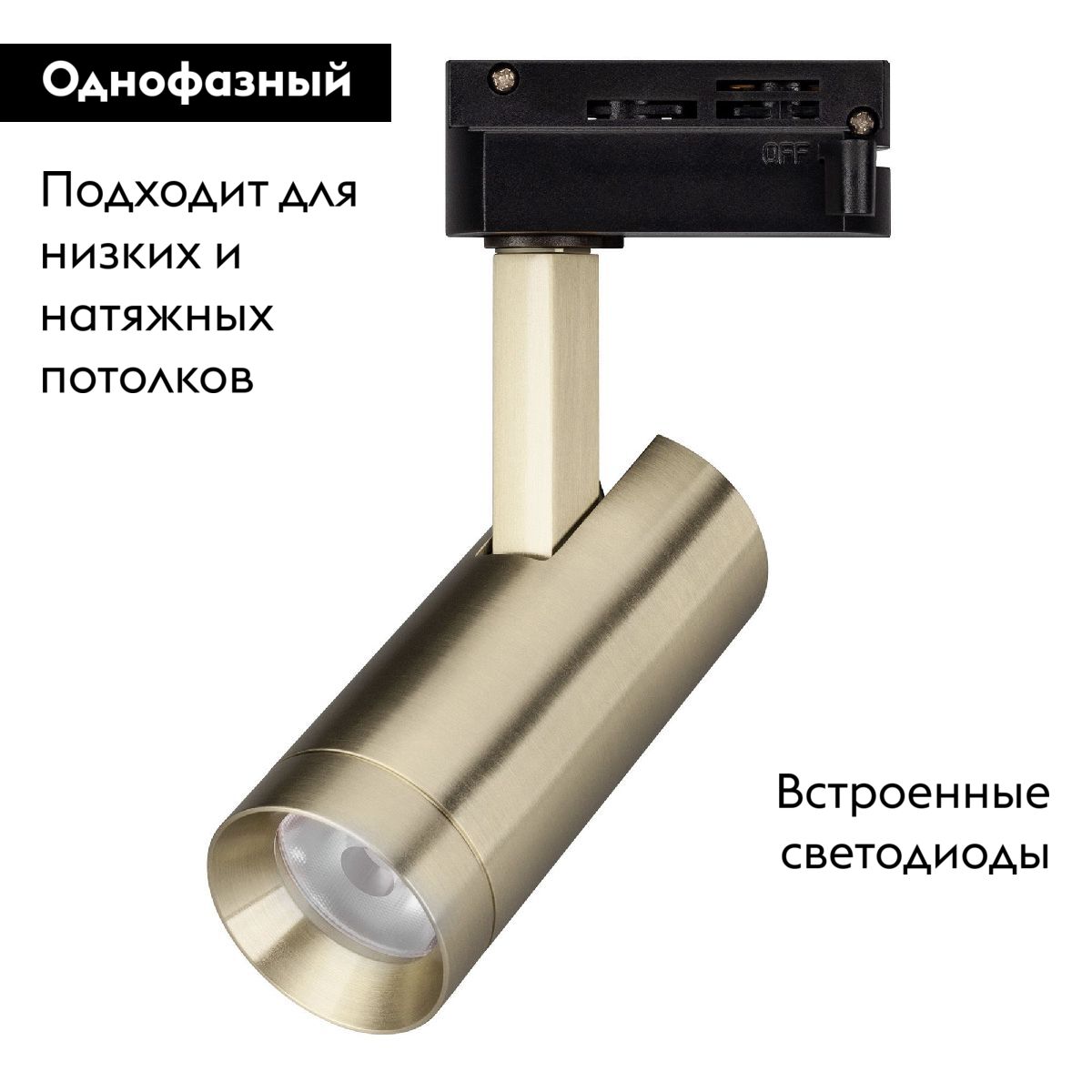 Трековый однофазный светильник Arlight LGD-SPOT-2TR-R45-7W Day4000 (BR, 24 deg, 230V) 042545 в Санкт-Петербурге