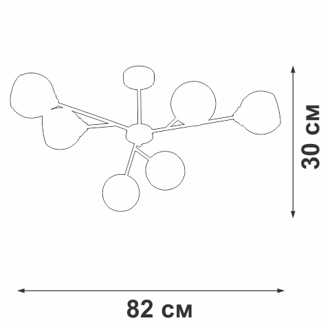 Люстра на штанге Vitaluce V3791-1/6PL в Санкт-Петербурге