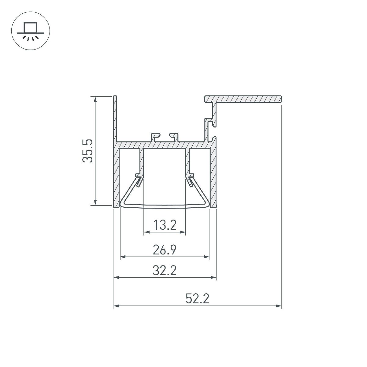 Алюминиевый профиль Arlight FOLED-CEIL-SIDE-3000 044856 в Санкт-Петербурге