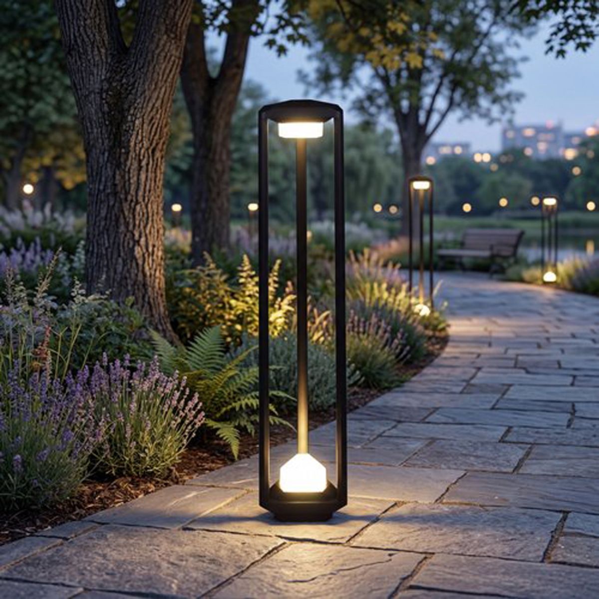 Ландшафтный светильник Reluce 09987-0.7-001JH 0.8M LED2X6W BK RLOS в #REGION_NAME_DECLINE_PP#