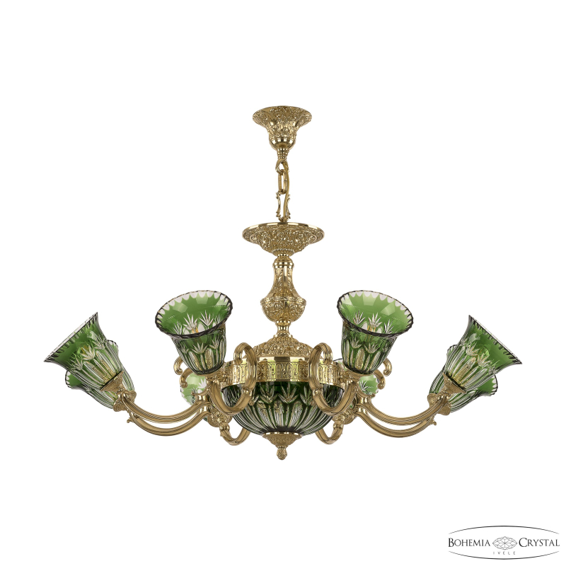 Подвесная люстра Bohemia Ivele Crystal Verona 72213P/8/210 G P2 U Clear-Green/H-1I в Санкт-Петербурге