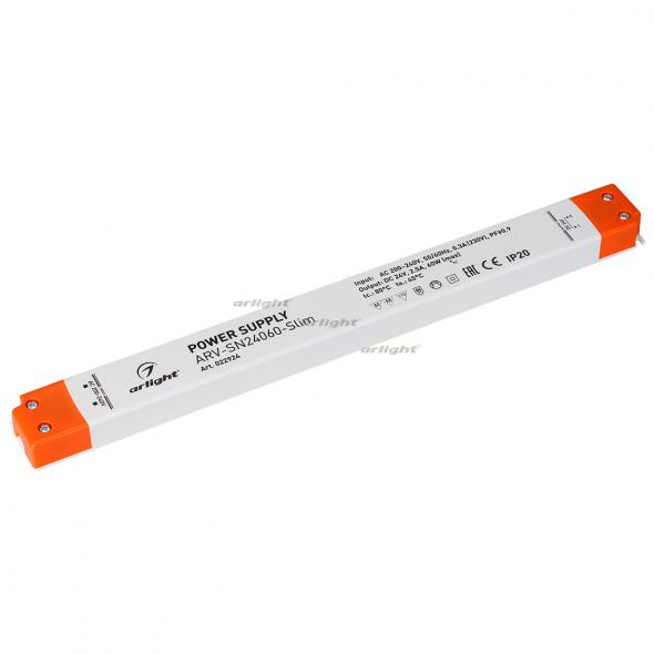 Блок питания Arlight ARV-SN24060-Slim (24V, 2.5A, 60W, PFC) 022924 в Санкт-Петербурге