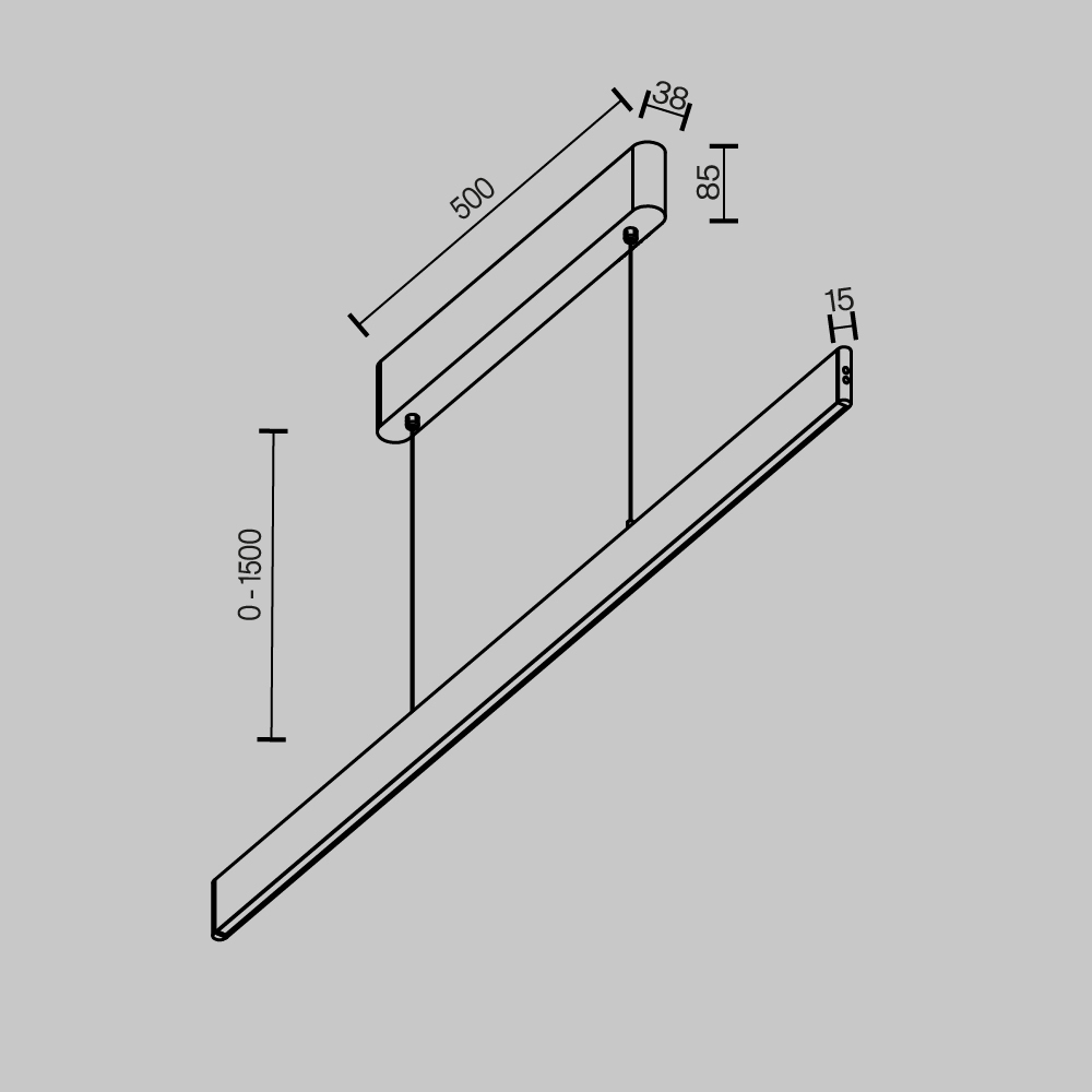 Линейный подвесной светильник Maytoni Technical Euphoria P109PL-36W2.7-6K-W в Санкт-Петербурге