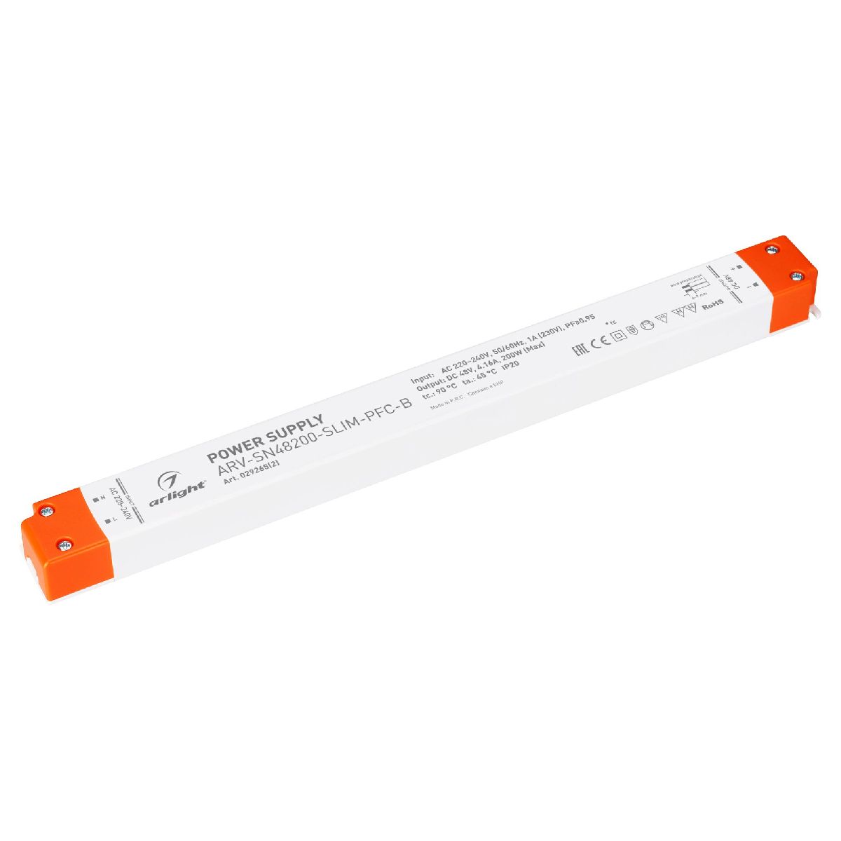 Блок питания Arlight ARV-SN48200-SLIM-PFC-B (48V, 4.16A, 200W) 029265(2) в Санкт-Петербурге
