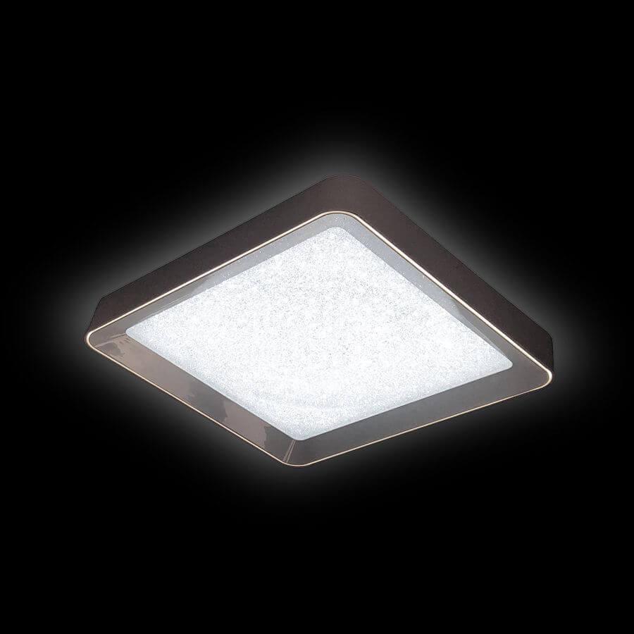 Потолочный светодиодный светильник Ambrella Light Orbital Crystal Sand FS1216 WH/CH 72W+29W D500*500 в Санкт-Петербурге