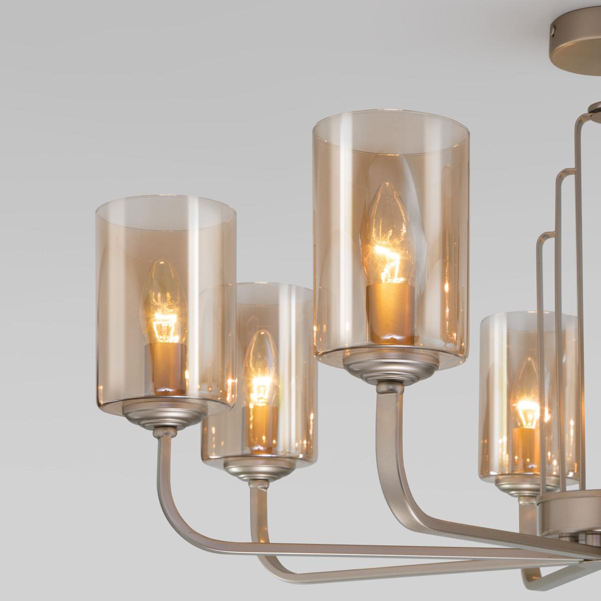 Люстра на штанге Eurosvet Defi 60138/8 перламутровое золото a060907 в Санкт-Петербурге