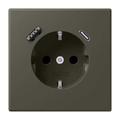 Розетка 2K+З USB Typ AC Jung LC1520-15CA241 в #REGION_NAME_DECLINE_PP#