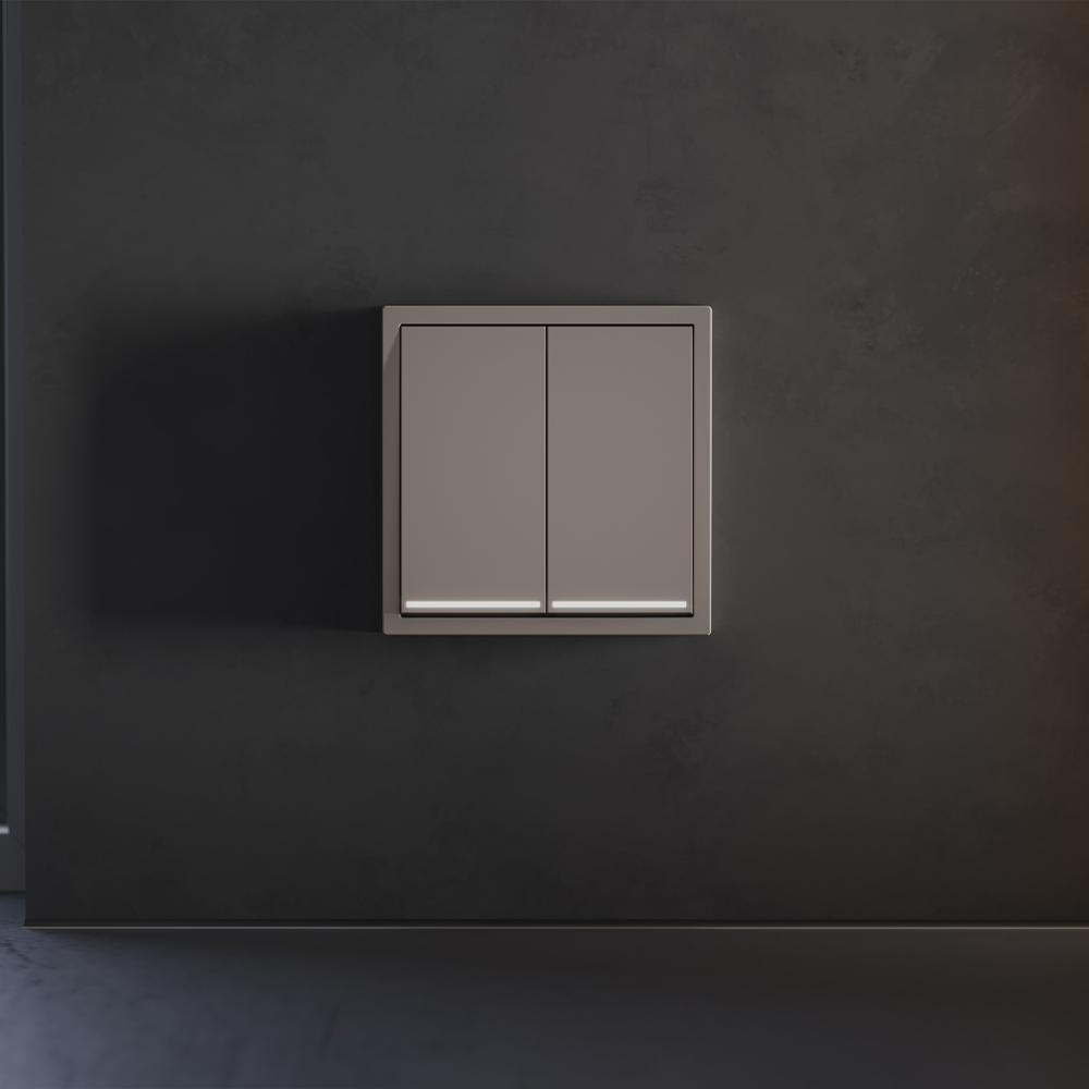 Клавиши для выключателя/переключателя двухклавишного с подсветкой Voltum S70 (капучино) VLS000414 в Санкт-Петербурге