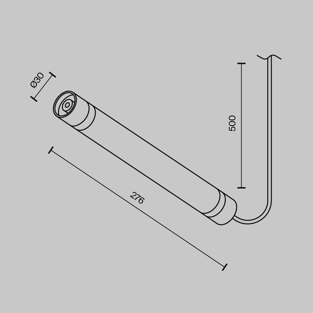 Соединитель с блоком питания Maytoni Shelf CA011-L300-100W-B в Санкт-Петербурге