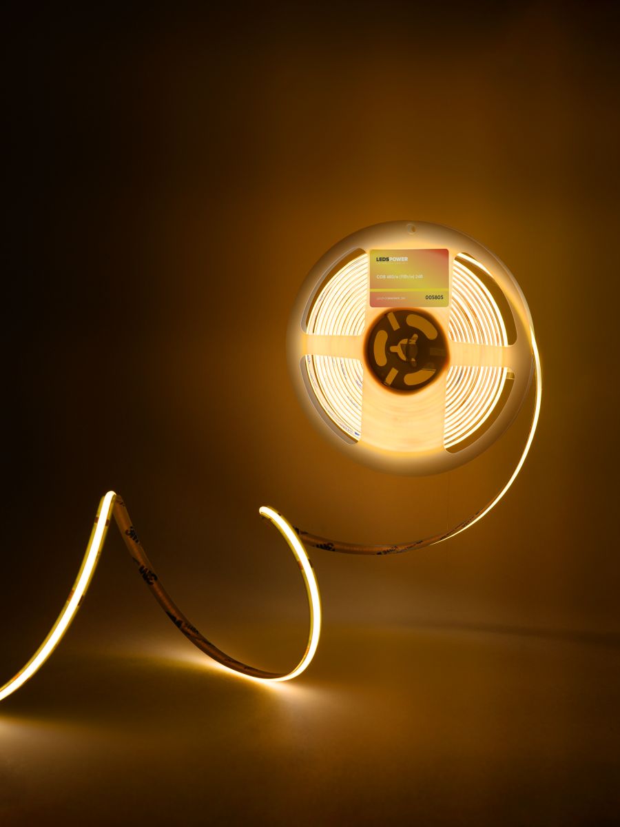 Светодиодная лента LEDS POWER COB 480/м (11Вт/м) 24В теплая 005805 в Санкт-Петербурге