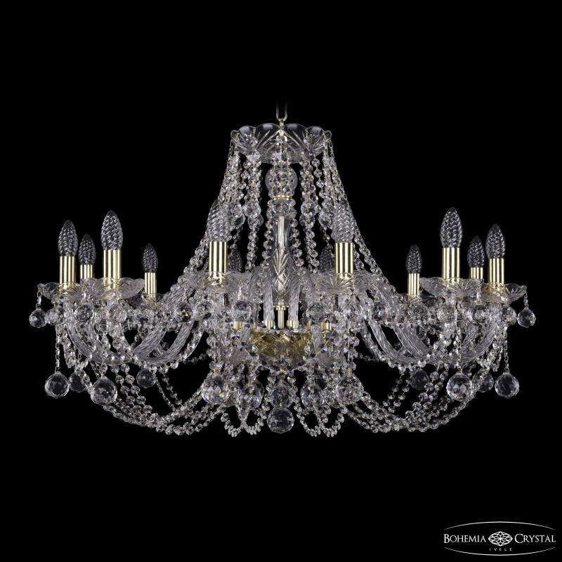 Подвесная люстра Bohemia Ivele Crystal 1406/12/300 G Balls в Санкт-Петербурге