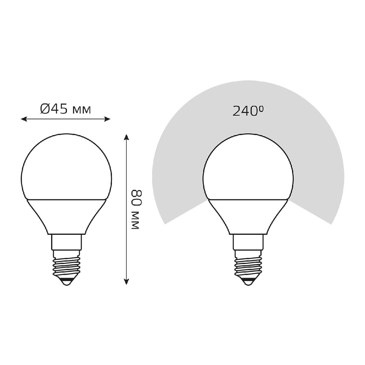 Лампа светодиодная Gauss E14 10W 4100K матовая 53120 в Санкт-Петербурге