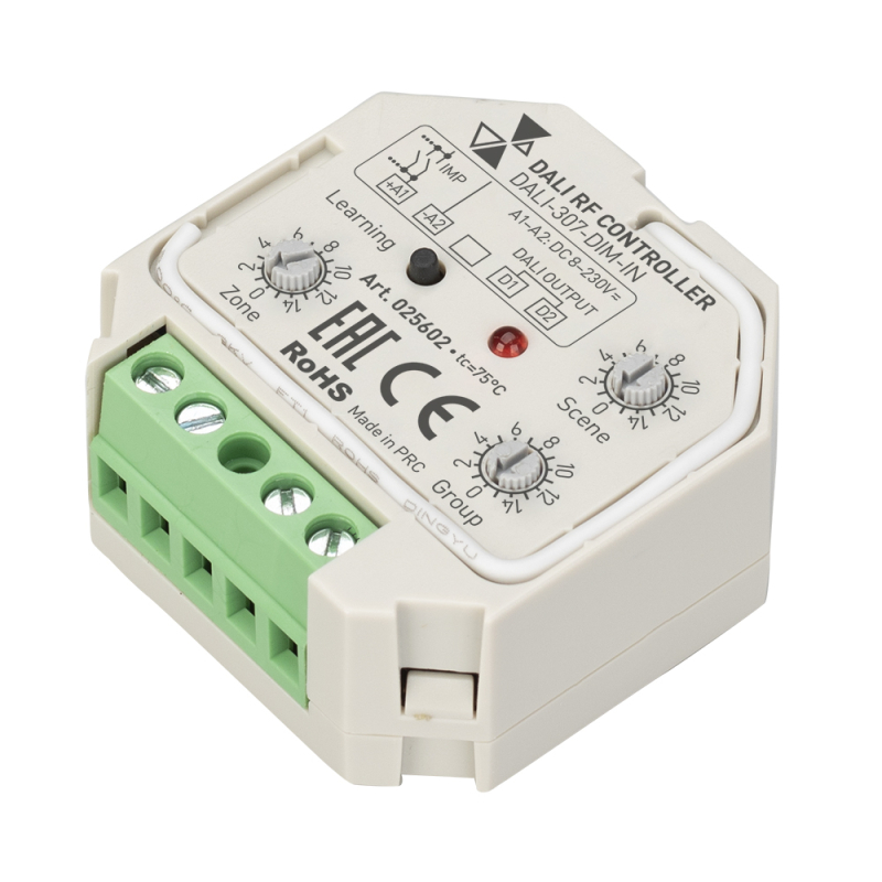 Конвертер RF-сигнала Arlight Dali-307-Dim-IN (Dali-Bus, RF, Push) 025602 в Санкт-Петербурге