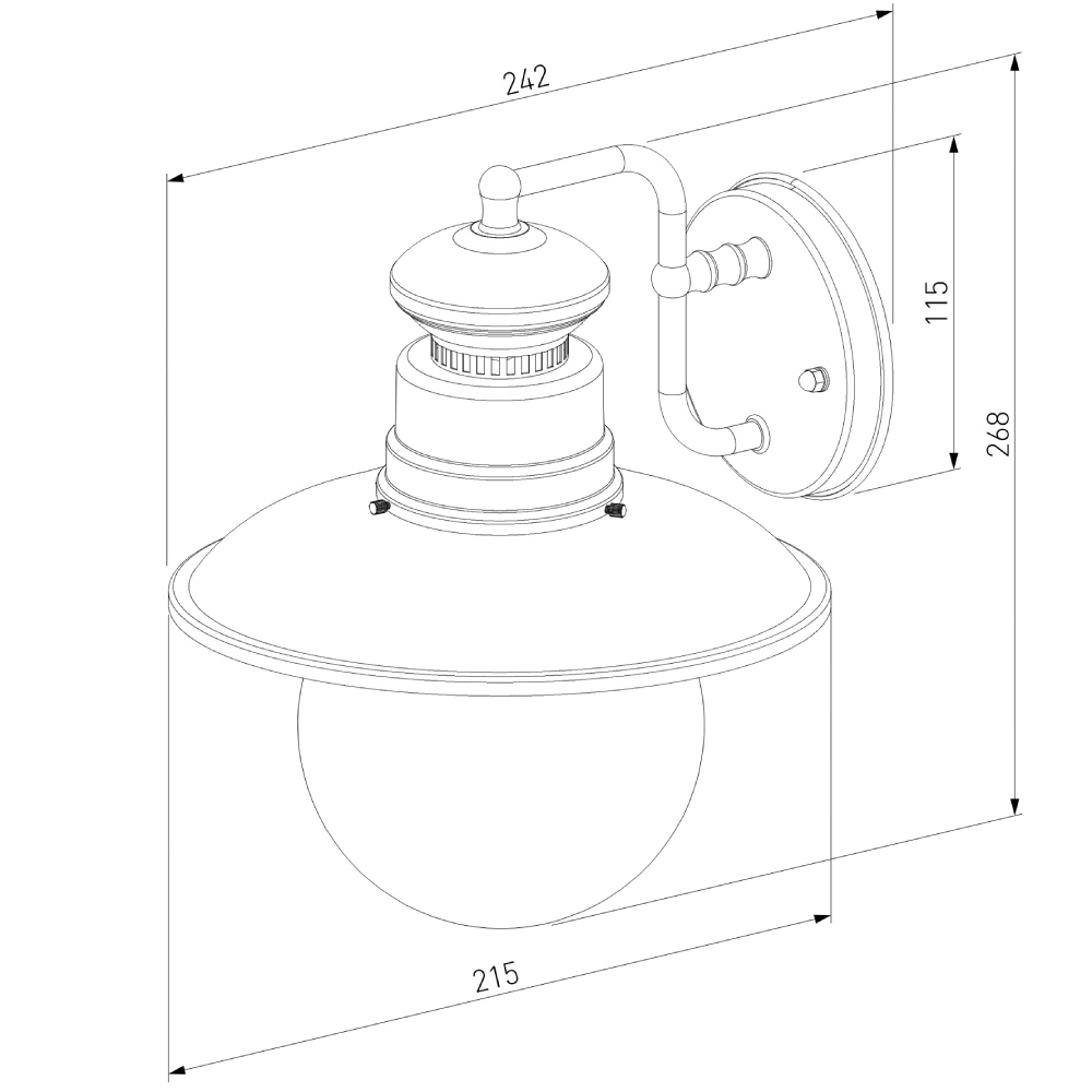 Уличный настенный cветильник Elektrostandard Talli D GL 3002D брауни 4690389106569 в Санкт-Петербурге