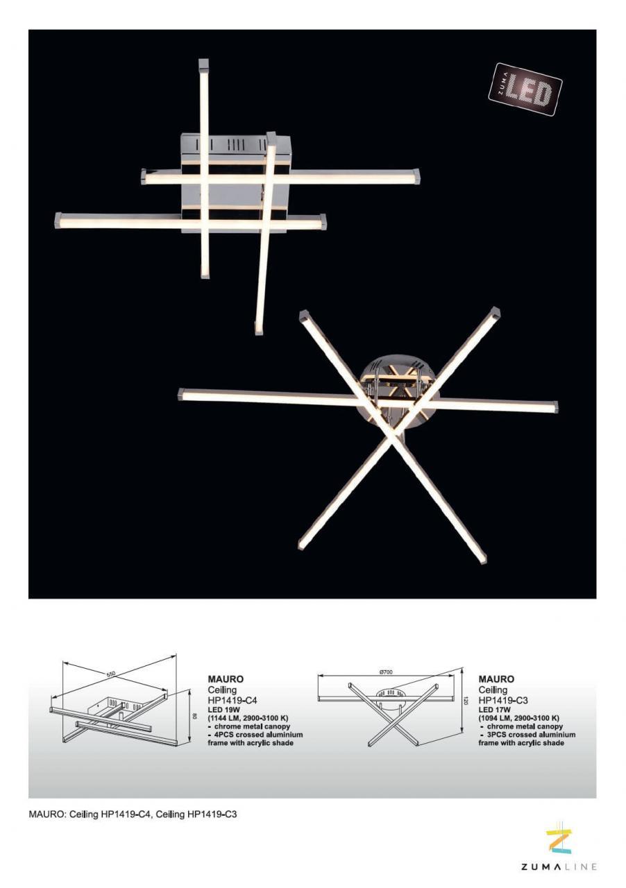 Потолочная светодиодная люстра Zumaline Mauro HP1419-C4 в #REGION_NAME_DECLINE_PP#