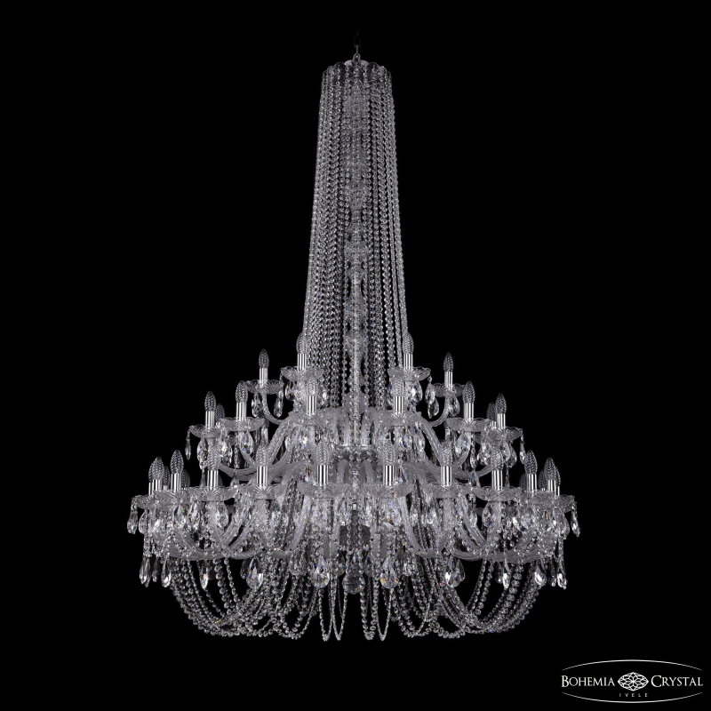 Подвесная люстра Bohemia Ivele Crystal 1402/24+12+6/460/h-176/2d Ni в Санкт-Петербурге
