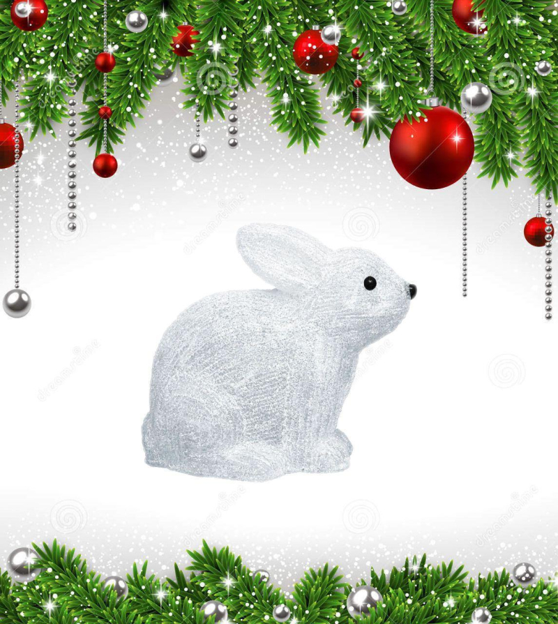 Фигурка светодиодная «Кролик» 24x27см (09561) Uniel ULD-M2724-032/STA в Санкт-Петербурге