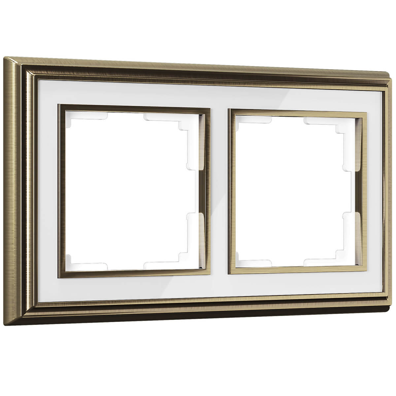 Рамка Werkel Palacio на 2 поста бронза/белый WL17-Frame-02 4690389103605 в #REGION_NAME_DECLINE_PP#