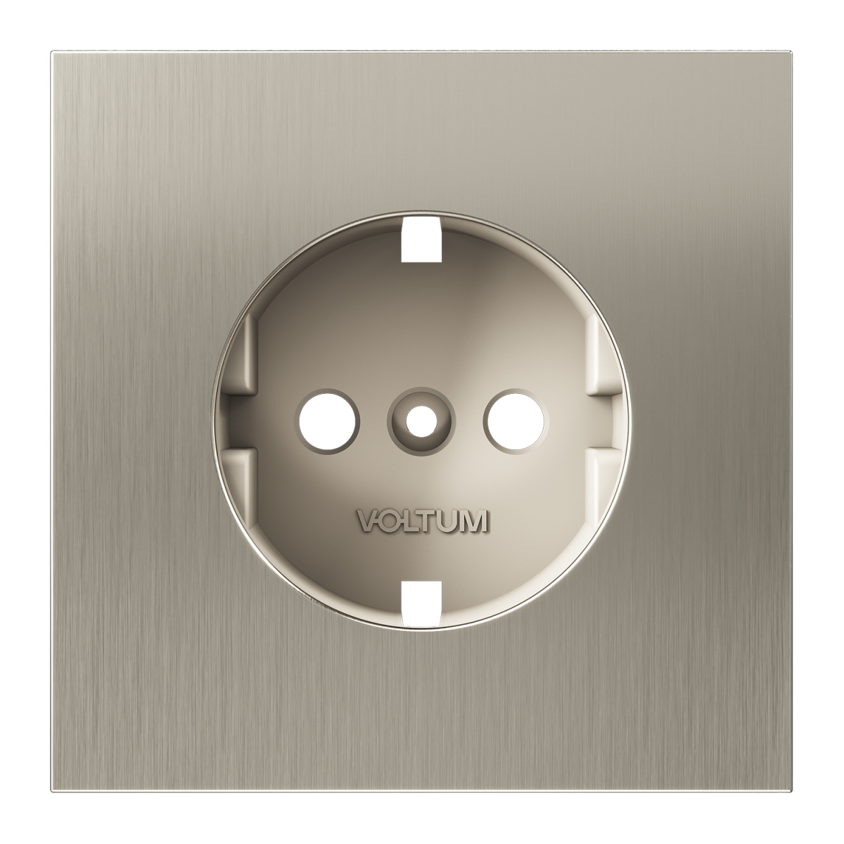 Накладка для розетки с заземлением Voltum S70 Metal (никель) VLSM000611 в #REGION_NAME_DECLINE_PP#